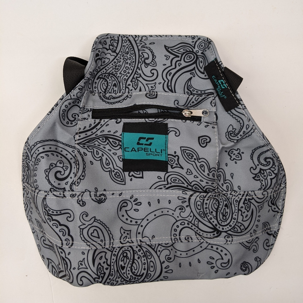 Zone by Capelli Sport Gray Black PaisleyYoga Mat Sling Carrier Bag